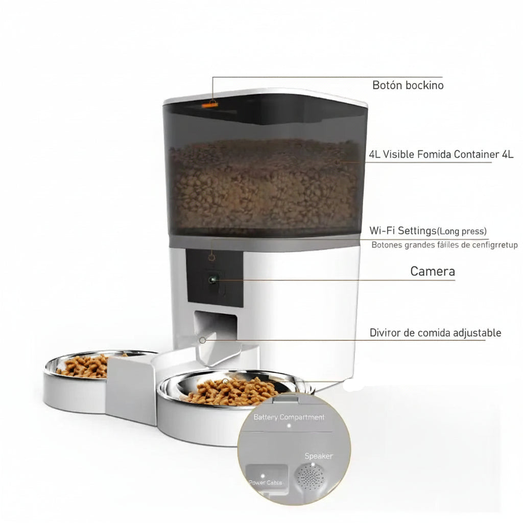 Dispensador de comida Automtatico con Camara